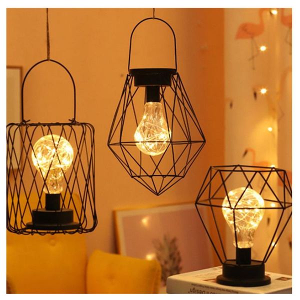 

creative cafe decorative led ball light battery lantern usb diamond shape lamp