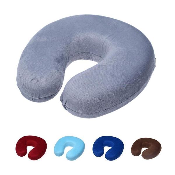 Cuscino 12 Cuscino da viaggio a rimbalzo lento Memory Foam a forma di U Ufficio Volo Riposo da viaggio Cuscino morbido Salute