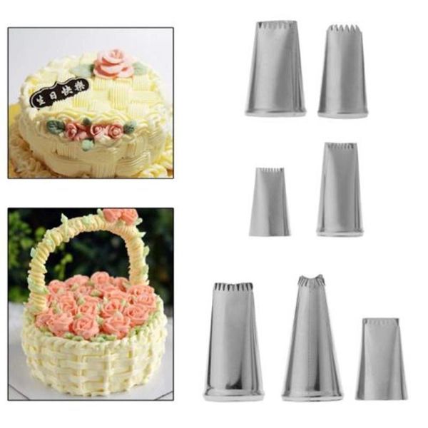 

baking & pastry tools 1set + 7pcs silicone diy icing piping cream bagsnozzle tips set cake decorating mould coupler converter