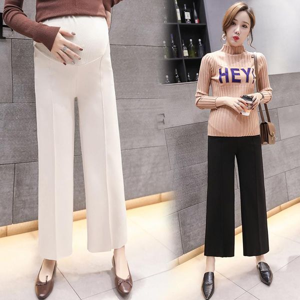 

maternity bottoms pregnant women pants pantaloons for 2021 fall slacks, White