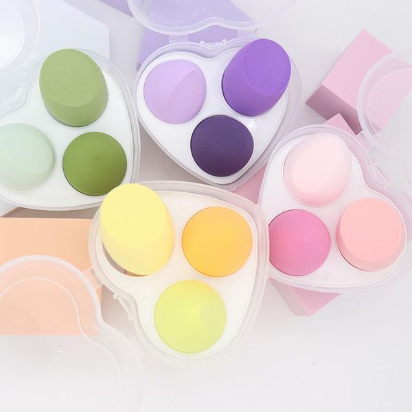 

sponges, applicators & cotton heart shape beauty egg makeup sponge puff hydrophilic non-latex tool wet dry use color cosmestic spong