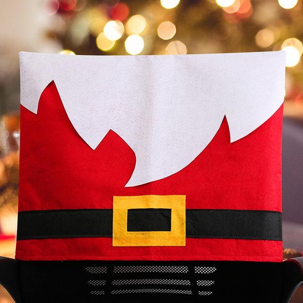 

chair covers 2021 christmas theme dust proof cover back xmas spandex dinner party table decoration