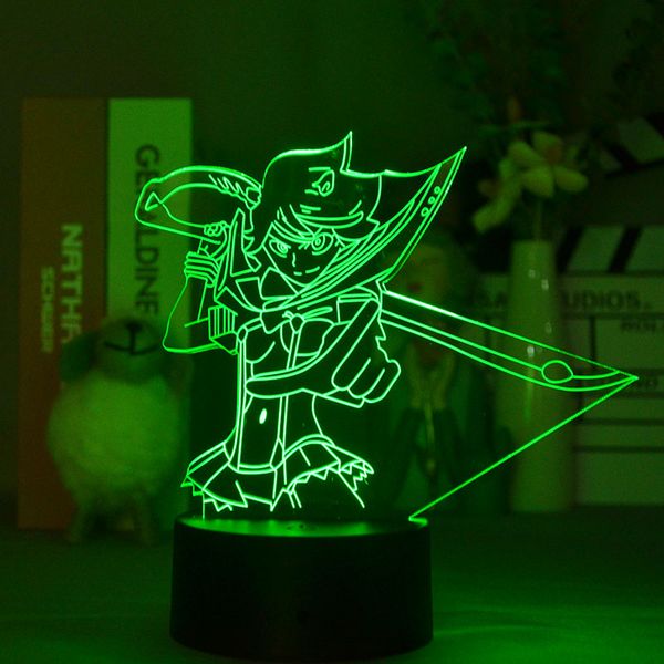 

kill la-kill 3d led night lights sensor lamp ryuko matoi figure nightlight anime fans kids room decor birthday gift app control