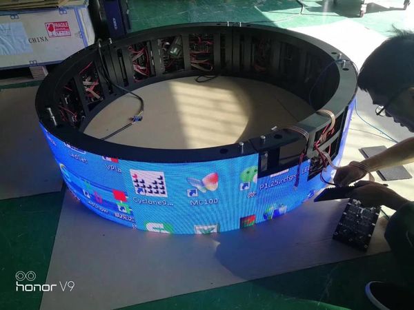 

display advertising ceiling round video led screen p2p2.5p3p5 soft panel 360degree