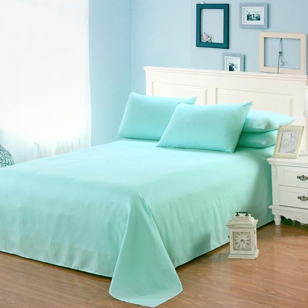 

sheets & sets bedding flat sheet simple style solid color combed bed linen for king queen size gray pink blue
