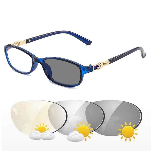 

sunglasses women fashion tr rectangle pochromic myopia glasses girls sun automatic discoloration nearisghted for shortsighted, White;black