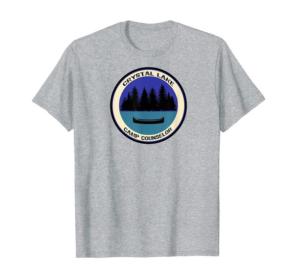 

Crystal Lake Trees Canoe Camping Camp Counselor T-Shirt, Mainly pictures
