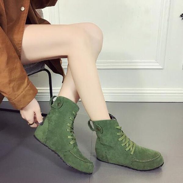 

boots 35-44 plus size women's autumn and winter style short flat canvas single, Black