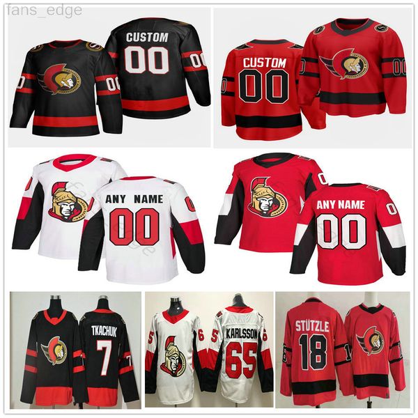 

custom men women kids youth ottawa senators erik karlsson matt murray mike hoffman chris tierney colin white artem anisimov hockey jerseys, Black;red