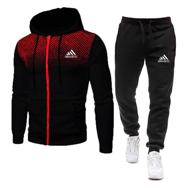 

men's tracksuits men's hooded sportswear suit casual jogging track sports running sweat shirt sweatshirts tracksuit brand sportswea, Gray