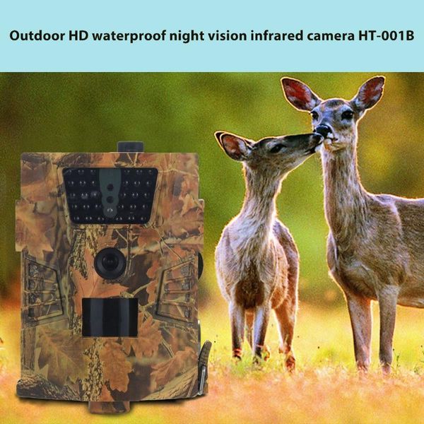 

hunting cameras camera waterproof 120 degree angle wild 14mp ht-001b trail upgraded 30pcs infrared leds 850nm