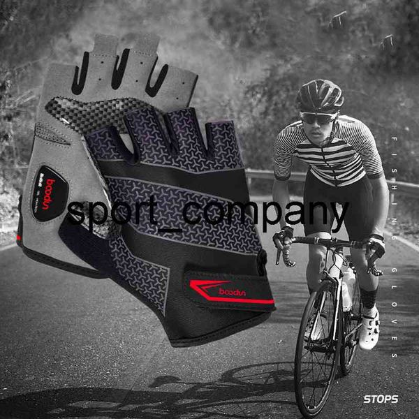 

half-finger cycling gloves breathable anti-slip shockproof sports bicycling bike gloves outdoor sports shockproof non-slip, Black