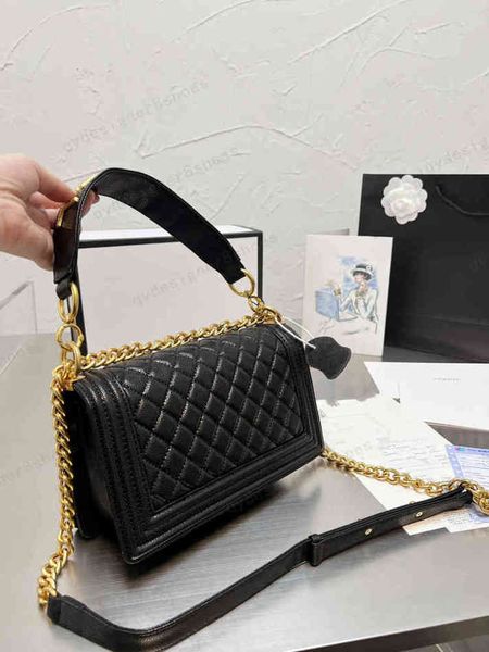 

folding box designer women's 20ss wide shoulder strap square metal cowhide quality bag size 25*15cm