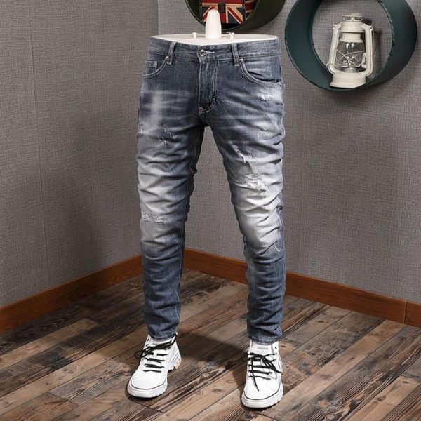 

blue new 2021 detail jeans cowboy with paint spots and man classic and stitch 5 pockets wfrua, Black