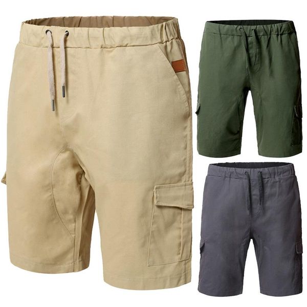 

mens casual shorts summer bermudas male cargo shorts trousers drawstring short trousers knee length fashion clothing men, White;black