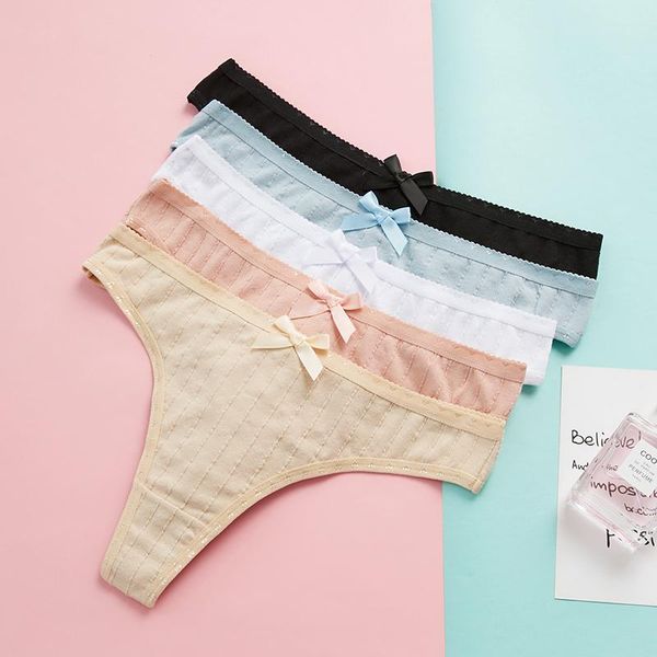 

3pcs/lot women's cotton g-string thong panties comfortable string underwear women briefs lingerie pants intimate low-rise, Black;pink