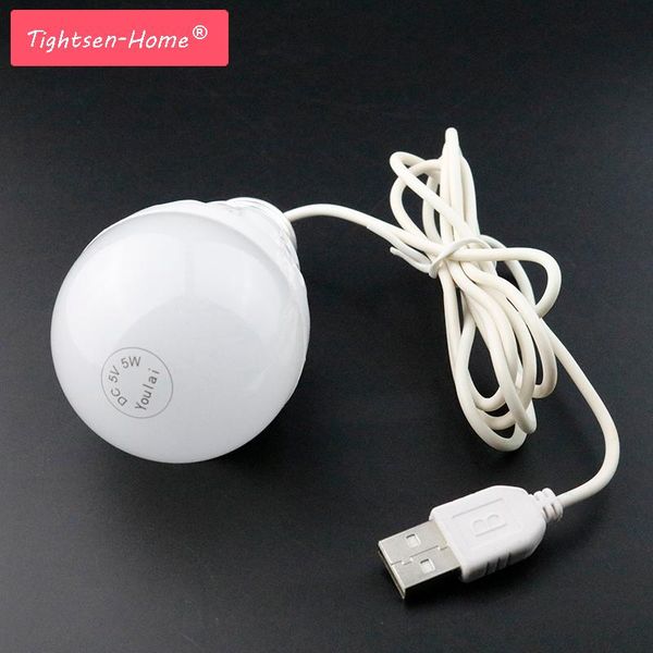

bulbs 5w portable lamp dc5v usb led night lights hiking camping tent travel power bank notebook reading emergency white