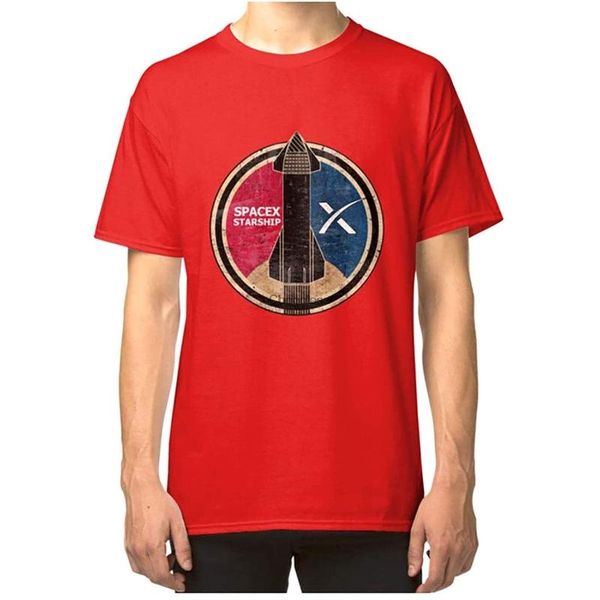 

men's t-shirts spacex starship badge classic tshirt dmn t-shirt black, White;black