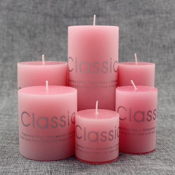 

candles 6pcs scented candle romantic dinner wedding smokeless sleep pillar christmas handmade decor da60lz