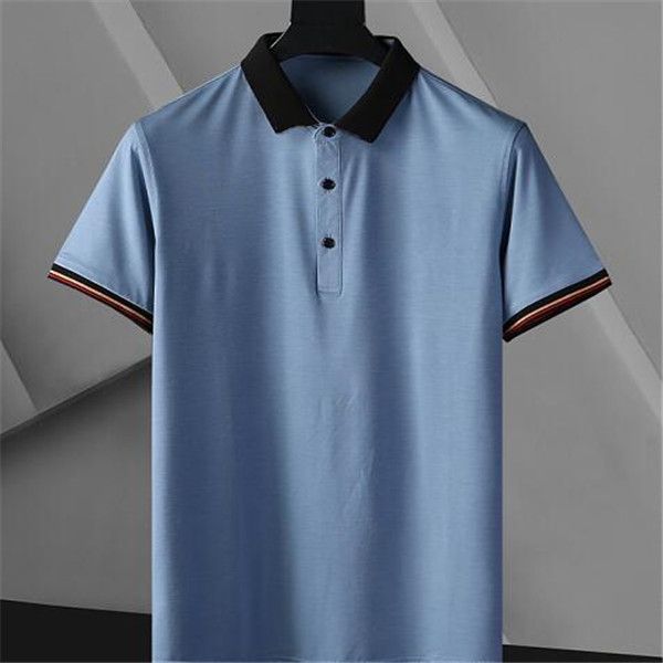 

t shirt polo shirt coat cotton double buckle solid color fashion breathable crocodile embroidery mens polo shirt size s-4xl, White;black