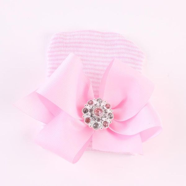 

pink blue baby infant beanie cap hospital hat bow baby take home hat perfect newborn gift qylojl, Yellow