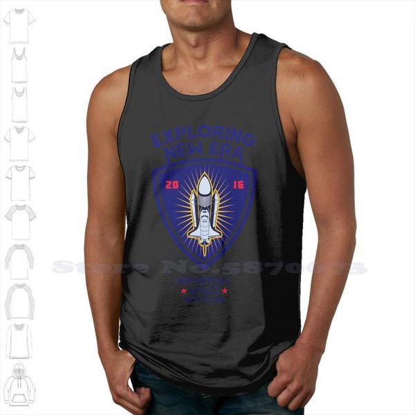 

summer funny tank sleeveless vest for men women travel to mars space mission, White;black