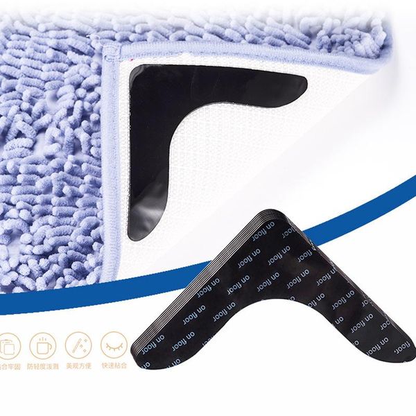 

bath mats 4/8pcs mat fixer tape reusable washable carpet pad sticker rug corner code bathroom kitchen living room floor accessories