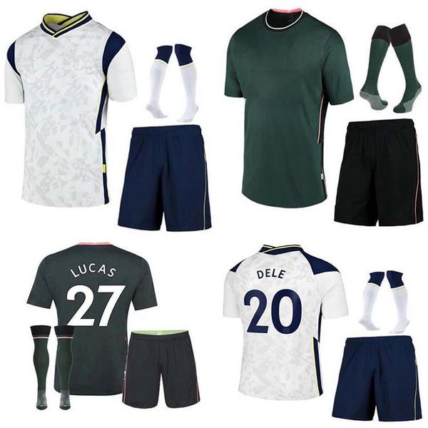 

20 21 kane son bergwijn ndombele soccer jerseys 2020 2021 lucas dele men + kids socks kit jersey football shirt lo celso home bale, Black;yellow