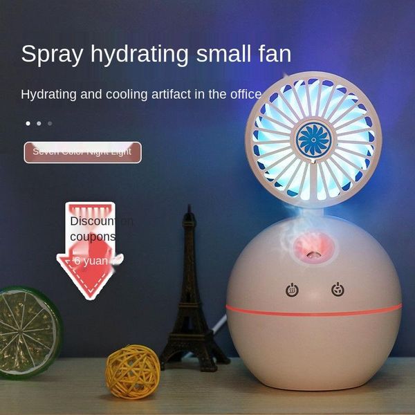 

humidifiers usb small electric fan humidifier spray home mini charging refrigeration deskoffice diffuser