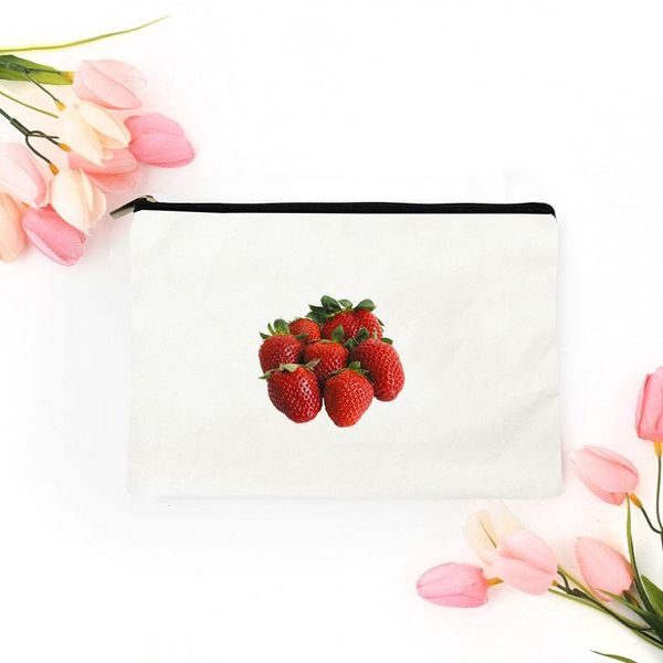 

cosmetic bags & cases strawberry mini bag make up for makeup handbags organizer travel kawaii storage women's pouch personal woman