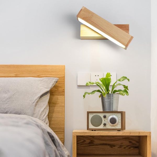 

vintage bed wall lamp crystal luminaria living room decoration wood rope bedside corridor wall lamp aisle