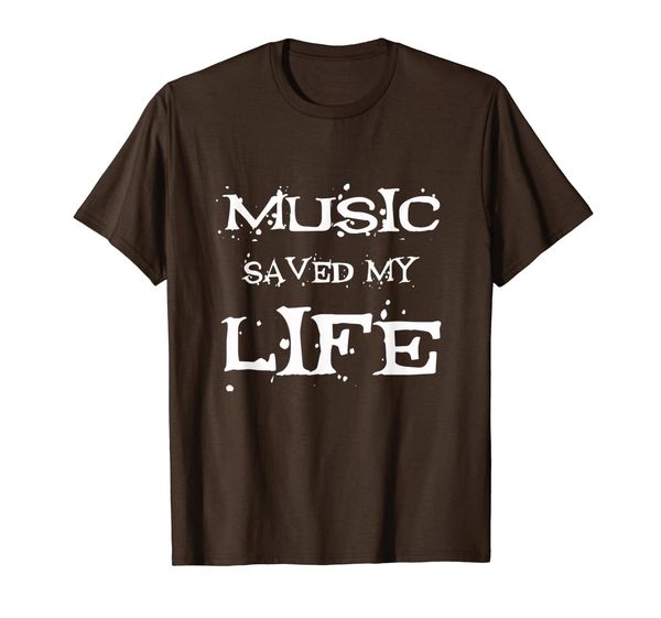

music saved my life shirt music lover gifts tshirt, White;black