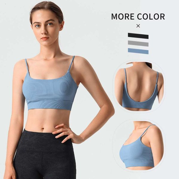 

new vest sports bra large back sling yoga sportswear women's top, Gray