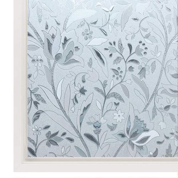 

bunpig tulip stained decorative window film frosted privacy protective glass sticker static adhesive door film heat control