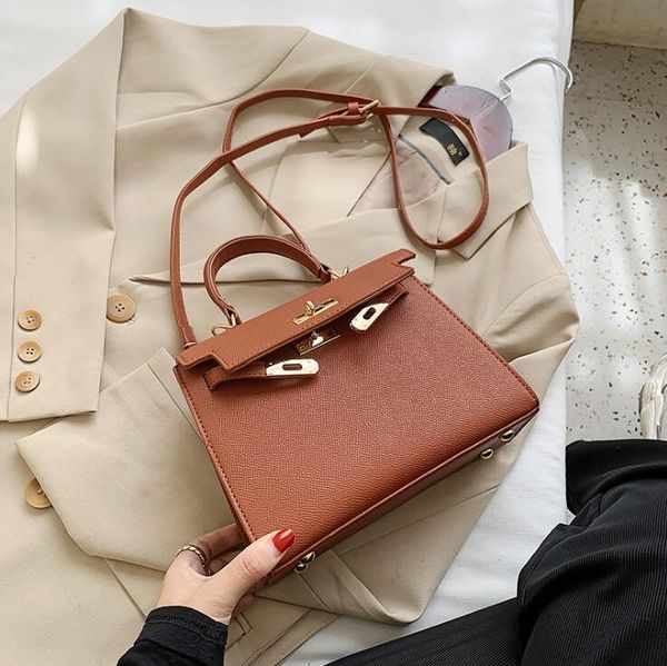 

factory wholesale women bag elegant atmosphere litchi pattern portable shoulder handbag green fashion shoulders bags joker leather messenger