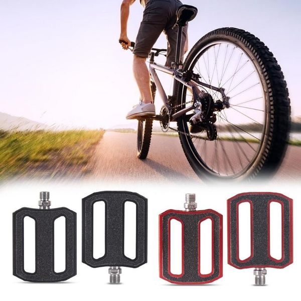 

bike pedals mountain red and black platform aluminum alloy road ultralight mtb bicycle pedal accessories