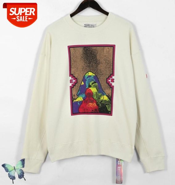 

new cavempt psychedelic picture frame sweatshirt men women fashion cotton sweatshirts cav empt loose pullover #cl6o, Black