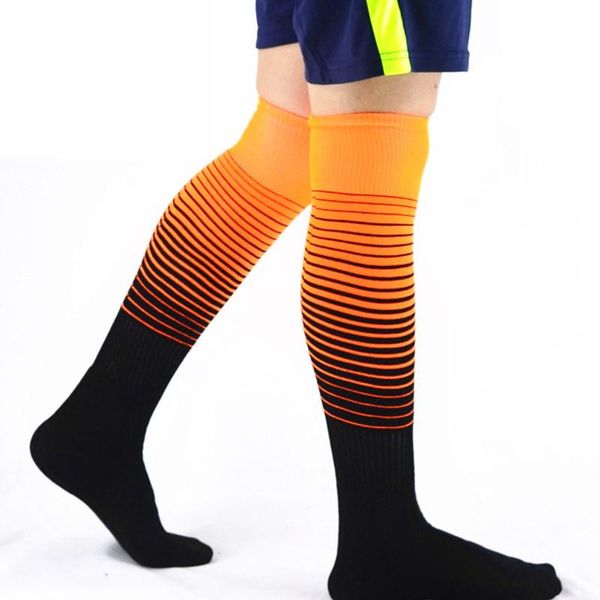 

sports socks stocking men women running soccer long sport over knee high basketball outdoor racing cycling camping, Black