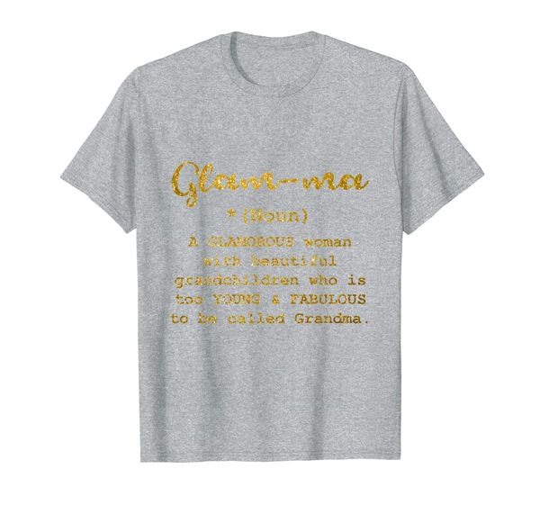 

cute glam-ma definition shirt grandma tee mothers day gifts, White;black