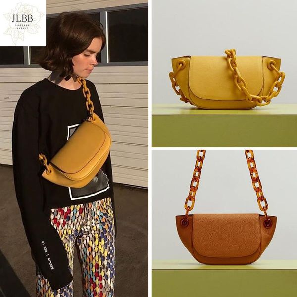 

retro pure color acrylic chain dumpling bags casual shoulder crossbody bag womans handbag designers 2021 party purse female sac
