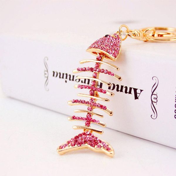 

keychains fashion creative lovely crystal fish fones car pendant keychain for women bag rhinestone keyrings gifts jewelry, Silver