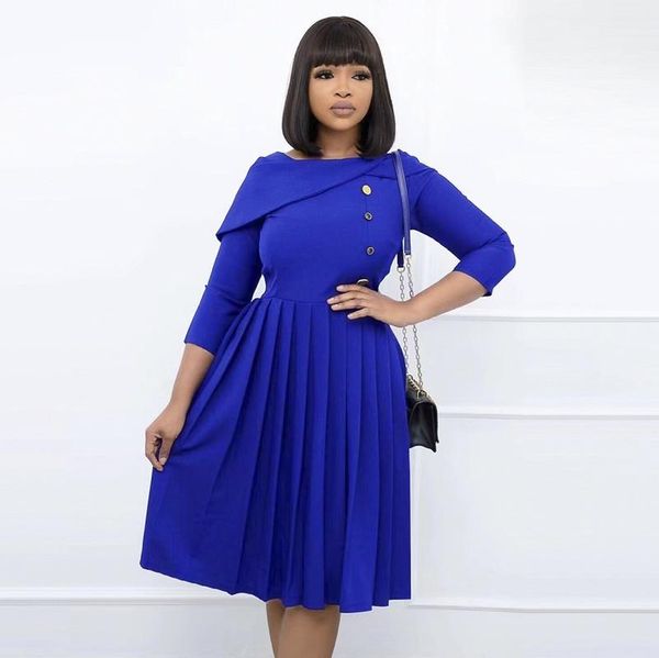 

ethnic clothing 2021 autumn african women fashion style polyester plus size knee-length dress dresses for clothes, Red
