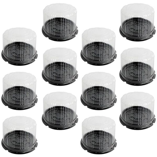 

1 set bakery round shape cake boxes cheese mousse packing boxes (black)