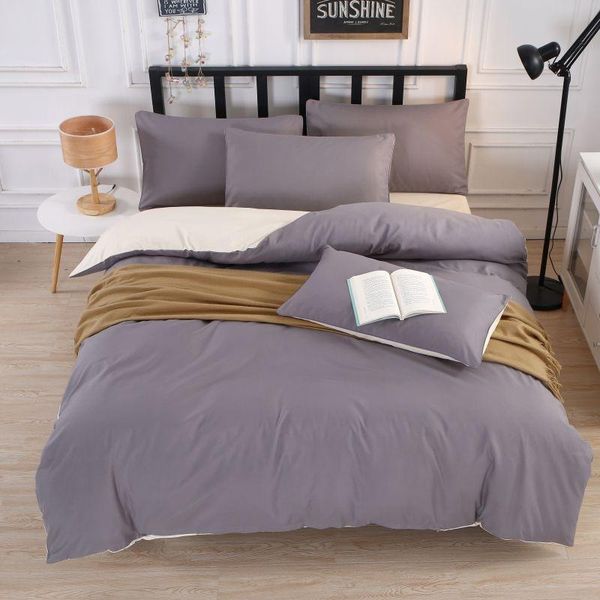 

bedding sets nitree solid color duvet cover pillowcase and bed sheet combination linens  king size multiple colour