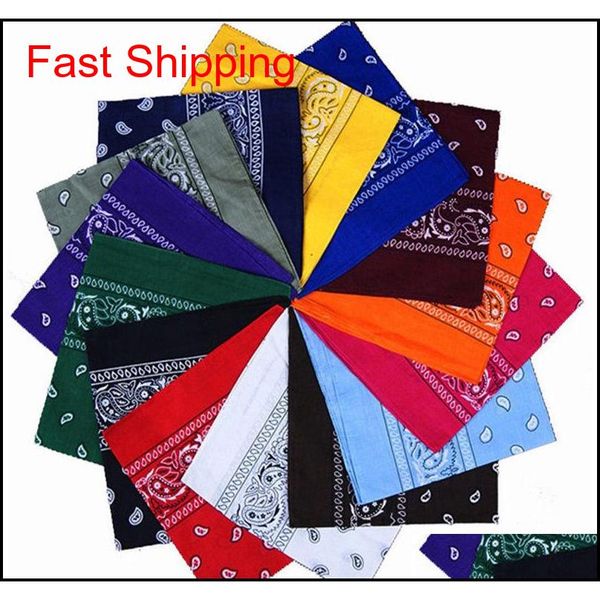 

assorted bandanas 56*56cm 100% cotton novelty double sided print paisley cowboy bandana party favor scarf headb qyltud luckyhat, Silver
