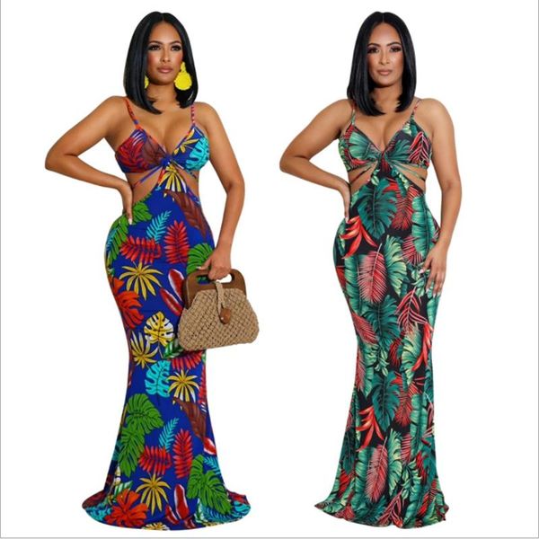 

women's swimwear spring autumn print sling dress party maxi dresses for women fishtail skirt club outfit goth streetwear y2k wholesale, White;black