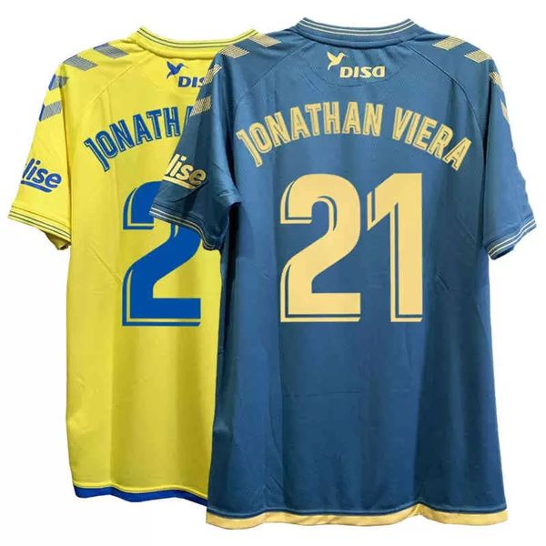 

ud las palmas soccer jersey 2021 22 jonathan viera camisetas de fÃºtbol jese rodrÃ­guez ruiz maillots foot alberto moleiro football shirt kit, Black;yellow