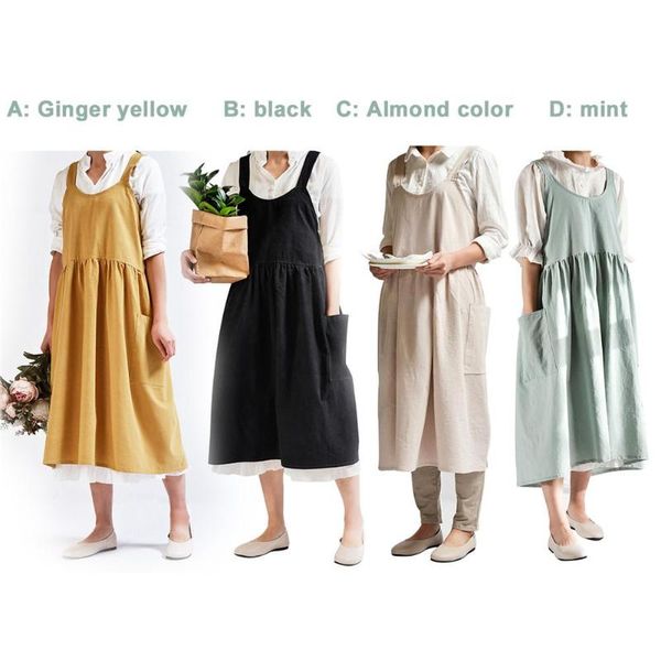 

aprons garden work apron housework baking wrap with pocket florist dress cooking clothes kichen