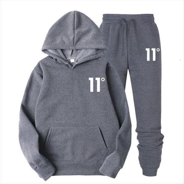 

print 11 sportswear sets thermal mens tracksuits underwear fleece thick hoodie pants malechandal sporting suit brand, Gray