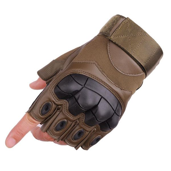 

sports gloves outdoor tactical fingerless army shooting hiking hunting climbing cycling riding half finger, Black